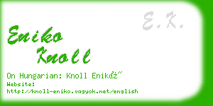 eniko knoll business card